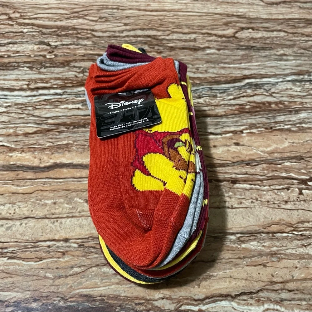 Disney Winnie the Pooh 10pk Ankle Socks Women’s Size 4-10 Cute Character Set